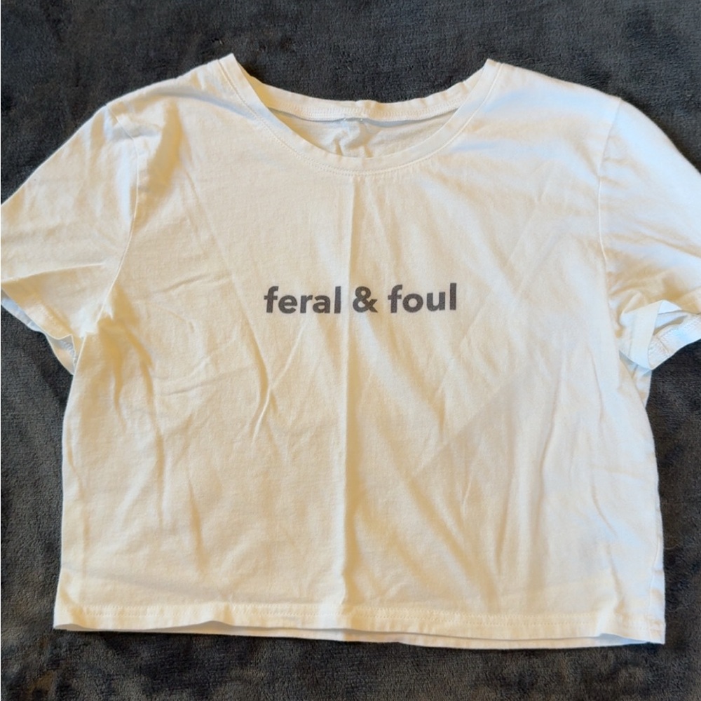 Barstool White Crop Top